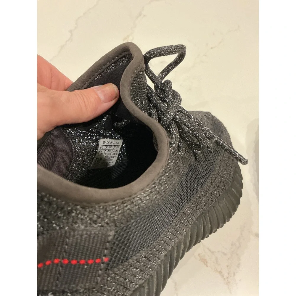 Adidas Yeezy Boost 350 V2 Black Static Reflective FU9007 Mens 7.5